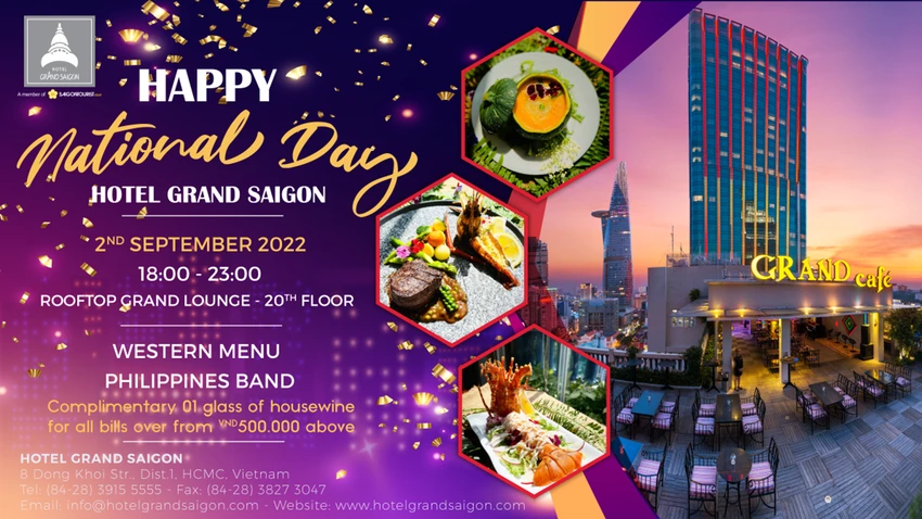 Chương trình ẩm thực 2-9 của Khách sạn Grand Sài Gòn Chương trình ẩm thực 2-9 của Khách sạn Grand Sài Gòn