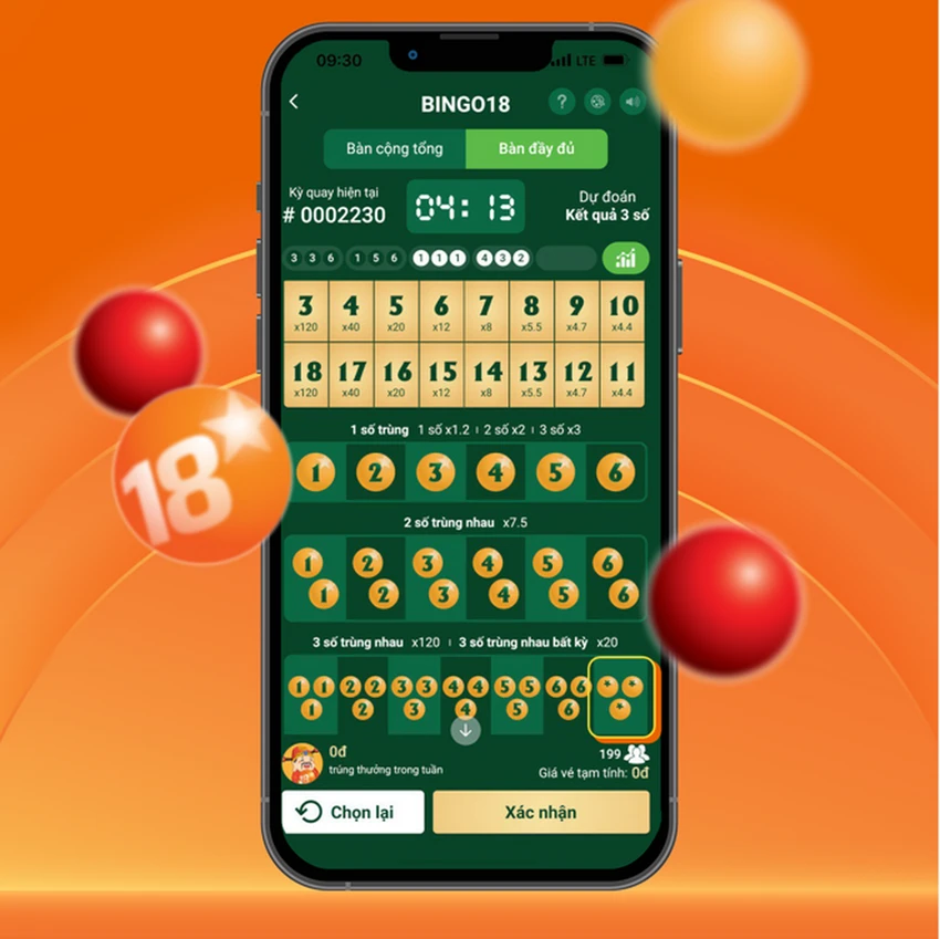 Vị trí chọn ba số trùng nhau bất kỳ trong Bàn đầy đủ của xổ số nhanh Bingo18 Vị trí chọn ba số trùng nhau bất kỳ trong Bàn đầy đủ của xổ số nhanh Bingo18