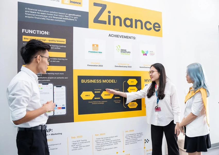 Zinance là giải pháp giáo dục tài chính dành cho giới trẻ do Nguyễn Lưu Anh Tuấn, sinh viên Viện Kỹ thuật và Khoa học Máy tính VinUni sáng lập. Zinance là giải pháp giáo dục tài chính dành cho giới trẻ do Nguyễn Lưu Anh Tuấn, sinh viên Viện Kỹ thuật và Khoa học Máy tính VinUni sáng lập.