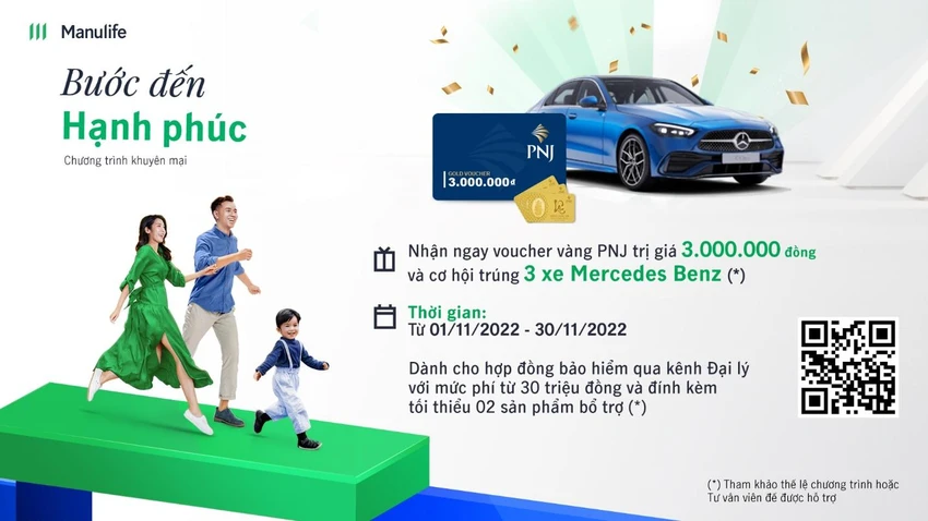 Manulife Việt Nam tiếp tục tri ân khách hàng với chương trình “Bước đến Hạnh phúc” Manulife Việt Nam tiếp tục tri ân khách hàng với chương trình “Bước đến Hạnh phúc”