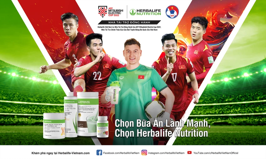 Herbalife Nutrition tự hào là Nhà tài trợ đồng hành của AFF Cup 2022. Herbalife Nutrition tự hào là Nhà tài trợ đồng hành của AFF Cup 2022.