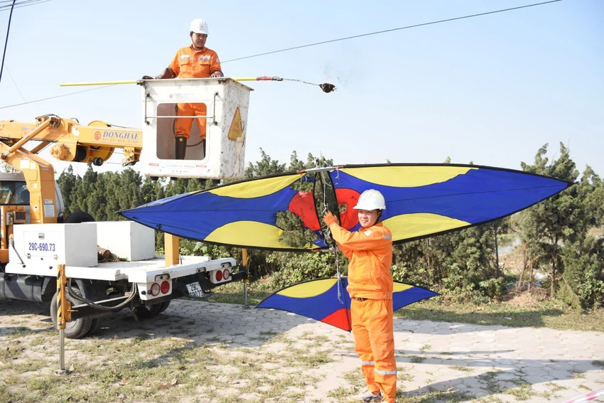 Những con diều kích thước lớn không chỉ gây gián đoạn cung cấp điện mà còn nguy hiểm cho tính mạng người thả diều. Sau mỗi sự cố, EVNHANOI phải mất rất nhiều thời gian, kinh phí để khắc phục.