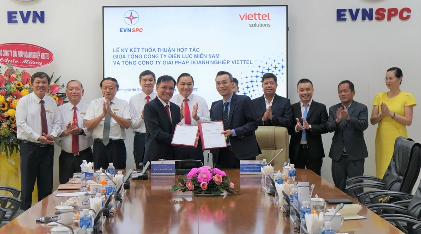 Hợp tác với Viettel để đẩy nhanh quá trình chuyển đổi số trong mọi lĩnh vực của EVNSPC Hợp tác với Viettel để đẩy nhanh quá trình chuyển đổi số trong mọi lĩnh vực của EVNSPC