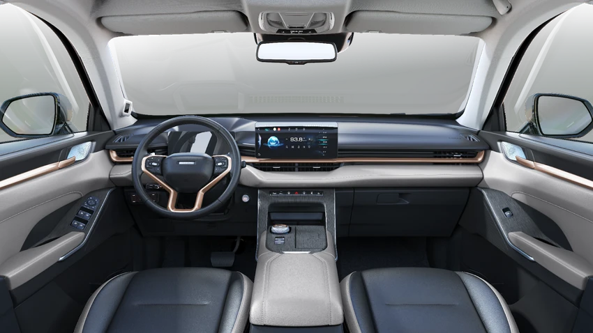 Nội thất Haval H6 ghi điểm với thiết kế tinh giản, hạn chế sự xuất hiện của các phím bấm cơ học truyền thống. Vô lăng 3 chấu bọc da, tích hợp nhiều phím chức năng. Nội thất Haval H6 ghi điểm với thiết kế tinh giản, hạn chế sự xuất hiện của các phím bấm cơ học truyền thống. Vô lăng 3 chấu bọc da, tích hợp nhiều phím chức năng.