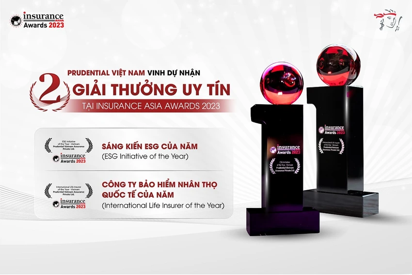 Prudential Việt Nam giành giải thưởng kép tại Insurance Asia Awards 2023 Prudential Việt Nam giành giải thưởng kép tại Insurance Asia Awards 2023