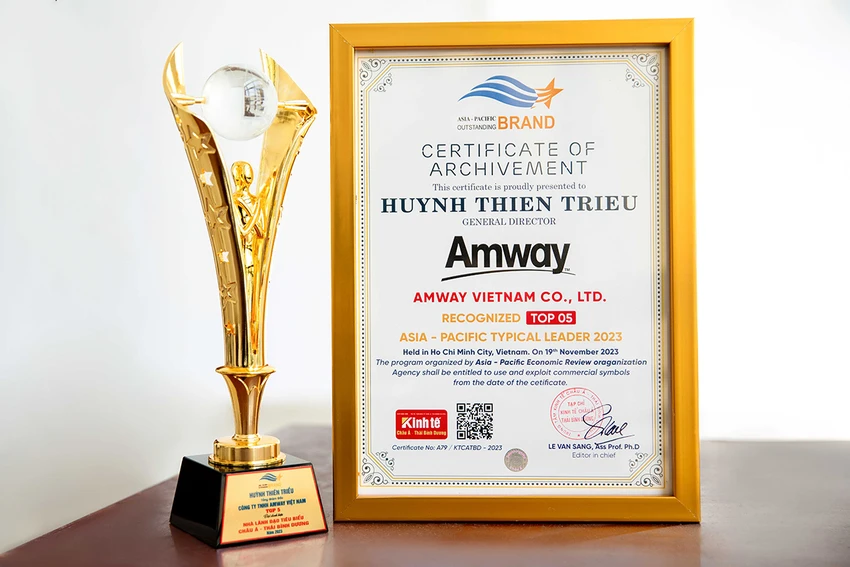 Amway Việt Nam lập cú đúp giải thưởng ‘Thương hiệu tiêu biểu Châu Á - Thái Bình Dương 2023’