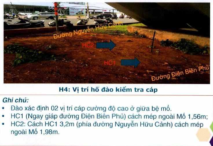 Ví trí đào kiểm tra cáp ngầm Ví trí đào kiểm tra cáp ngầm