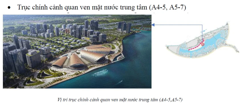 Trục cảnh quan khu A. Trục cảnh quan khu A.