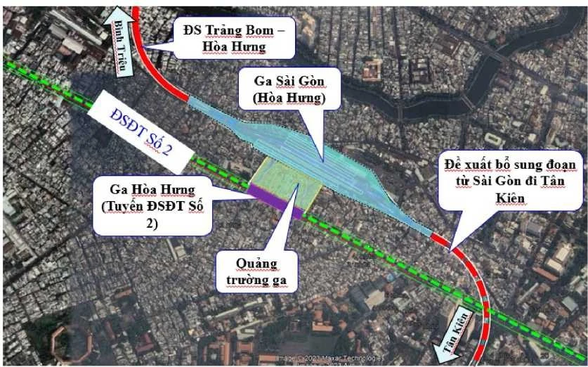 Ga Sài Gòn sẽ được mở rộng thêm 2,85 ha (từ 4 ha thành 6,85 ha) và có quảng trường ga. Ga Sài Gòn sẽ được mở rộng thêm 2,85 ha (từ 4 ha thành 6,85 ha) và có quảng trường ga.