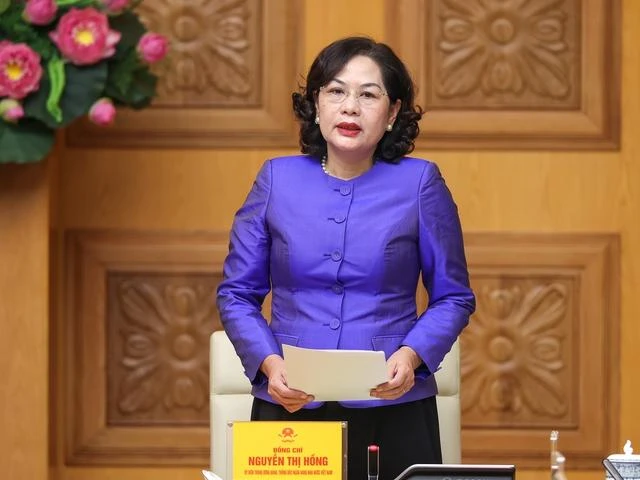 Thống đốc NHNN Nguyễn Thị Hồng bày tỏ cảm ơn các ngân hàng thương mại đã luôn thể hiện trách nhiệm xã hội, có nhiều đóng góp cho công tác phòng chống dịch bệnh COVID-19. Ảnh: VGP. Thống đốc NHNN Nguyễn Thị Hồng bày tỏ cảm ơn các ngân hàng thương mại đã luôn thể hiện trách nhiệm xã hội, có nhiều đóng góp cho công tác phòng chống dịch bệnh COVID-19. Ảnh: VGP.