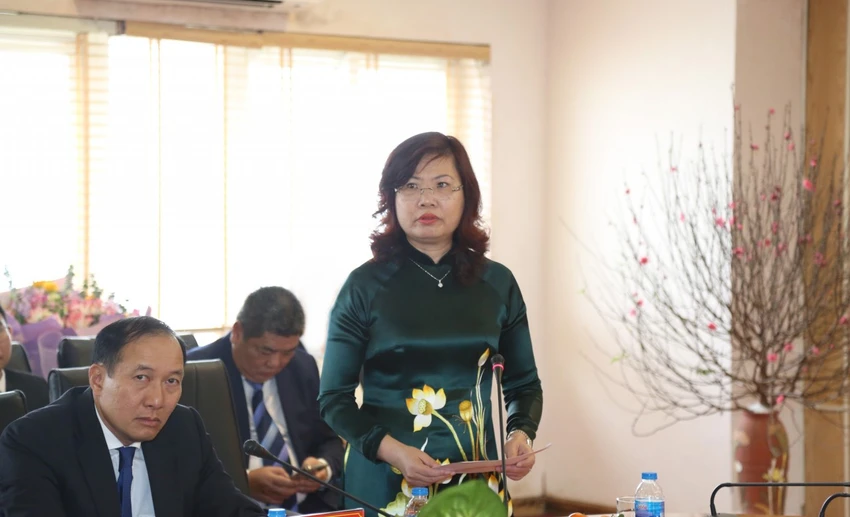 Tân Chủ tịch phát biểu tại buổi lễ. Ảnh: UBCKNN