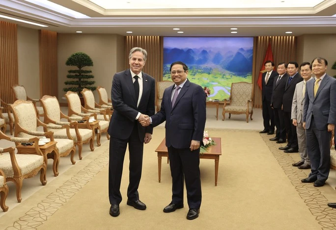 Ngoại trưởng Mỹ Antony Blinken đang có chuyến thăm Việt Nam 3 ngày. Ảnh: TTXVN Ngoại trưởng Mỹ Antony Blinken đang có chuyến thăm Việt Nam 3 ngày. Ảnh: TTXVN
