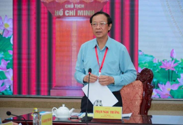 Thứ trưởng Phạm Ngọc Thưởng nhấn mạnh, thực hiện "4 đúng - 3 không" để kỳ thi tốt nghiệp THPT năm 2023 nghiêm túc, an toàn, trung thực, khách quan, công bằng. Ảnh: VGP Thứ trưởng Phạm Ngọc Thưởng nhấn mạnh, thực hiện "4 đúng - 3 không" để kỳ thi tốt nghiệp THPT năm 2023 nghiêm túc, an toàn, trung thực, khách quan, công bằng. Ảnh: VGP