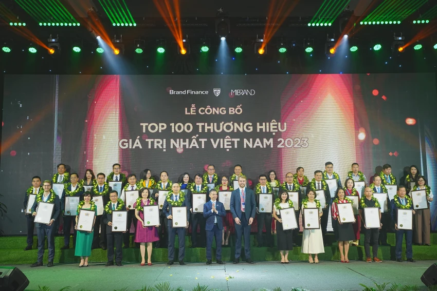 Top những thương hiệu giá trị nhất Việt Nam nhận chứng nhận của Brand Finance. Ảnh: Minh Trúc