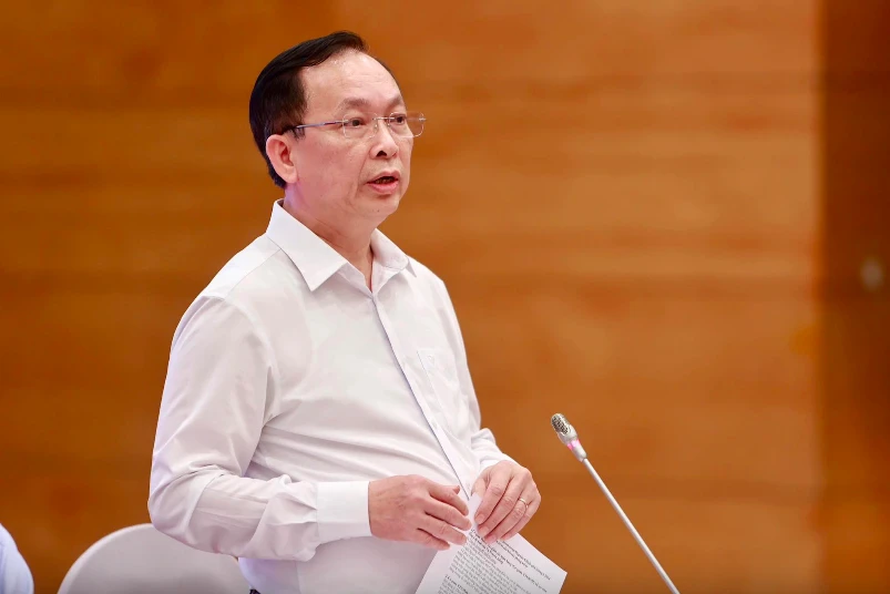 Phó Thống đốc NHNN Đào Minh Tú thông tin về vụ việc khách hàng bị mất 58 tỉ đồng trong tài khoản ngân hàng MSB. Ảnh: X.Đ