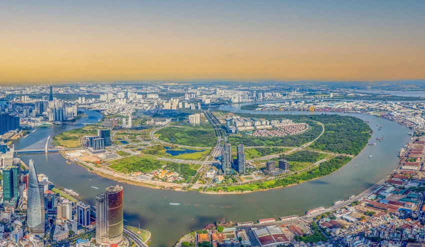 Chính phủ quy định rõ thời điểm xác định giá đất của quỹ đất thanh toán theo hợp đồng BT tại Khu đô thị mới Thủ Thiêm. Ảnh: VGP