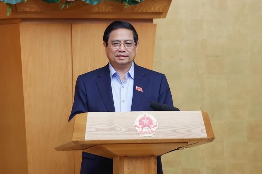 Thủ tướng phát biểu tại Phiên họp của Chính phủ về việc sắp xếp, tổ chức lại đơn vị hành chính các cấp và xây dựng mô hình tổ chức chính quyền địa phương 2 cấp.