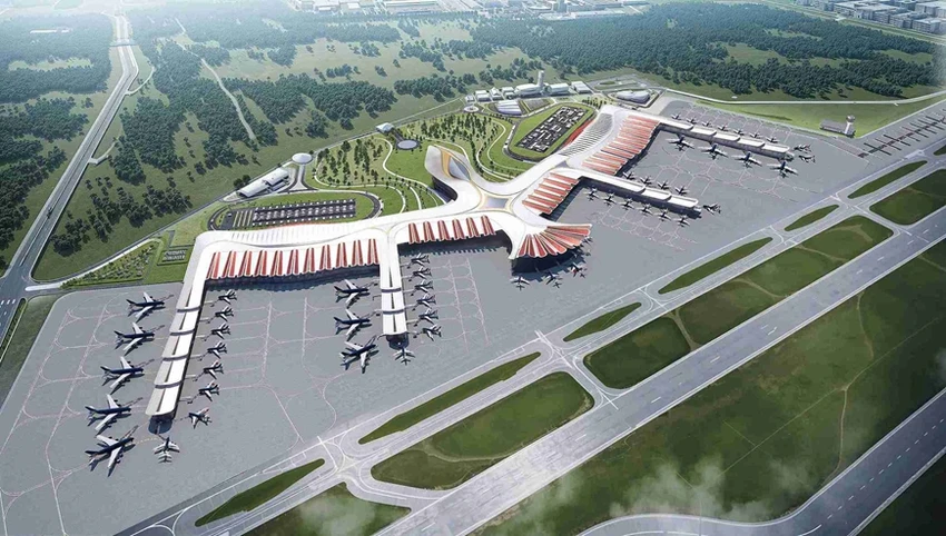 Sân bay Phú Quốc là tâm điểm trong phát triển mạng đường bay của Hãng hàng không Sun PhuQuoc Airways. (Ảnh phối cảnh)
