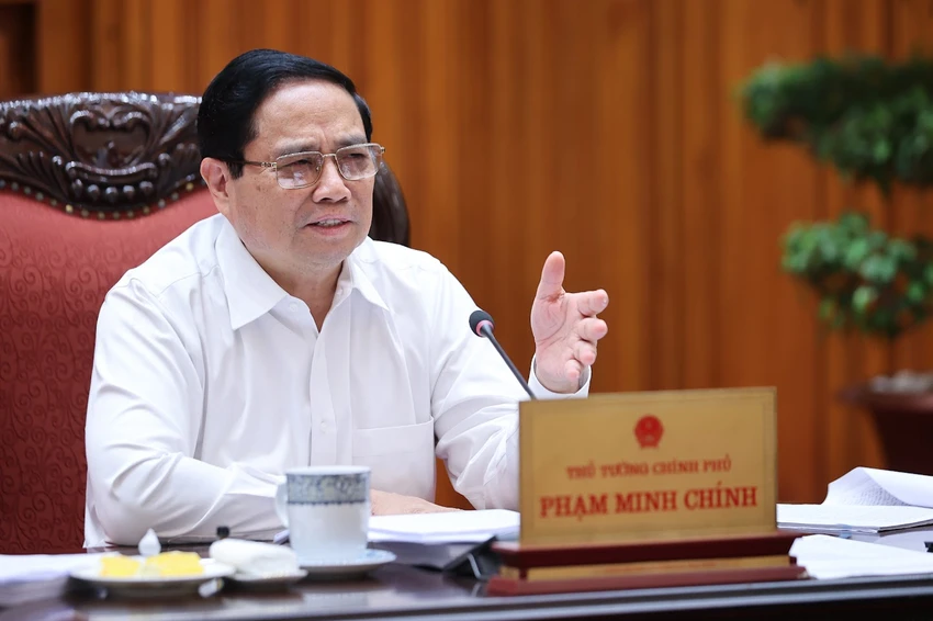 Thủ tướng cho ý kiến về Luật Phòng chống ma túy (sửa đổi) và dự án Luật Thương mại điện tử. Ảnh: VGP