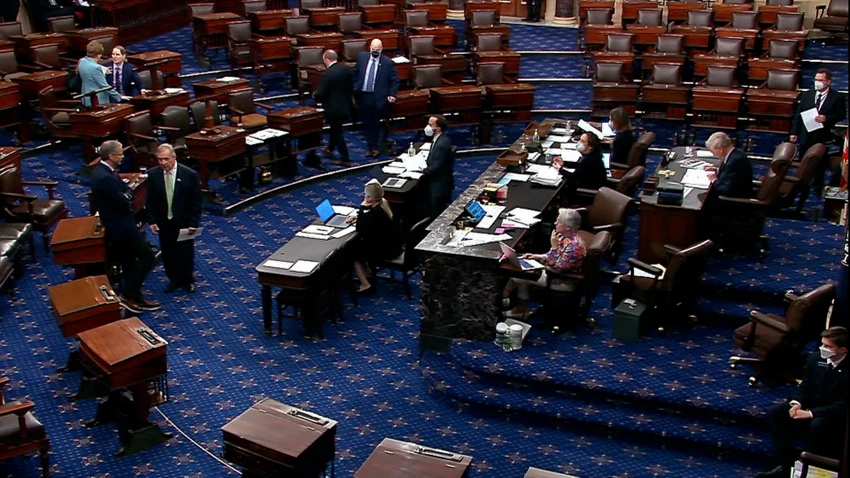 Thượng viện Mỹ họp hôm 19-5. Ảnh: SENATE TV
