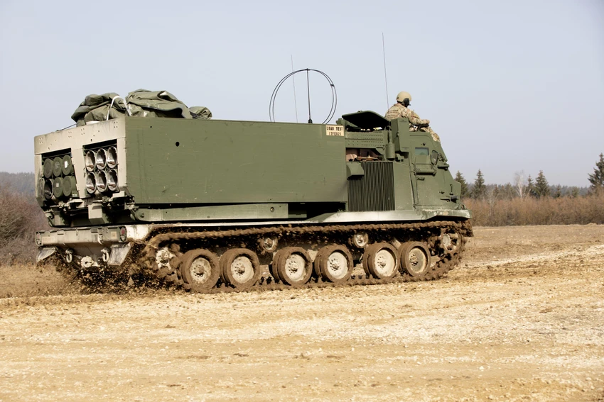 Hệ thống tên lửa phóng nhiều lần (MLRS). Ảnh: CSIS Hệ thống tên lửa phóng nhiều lần (MLRS). Ảnh: CSIS