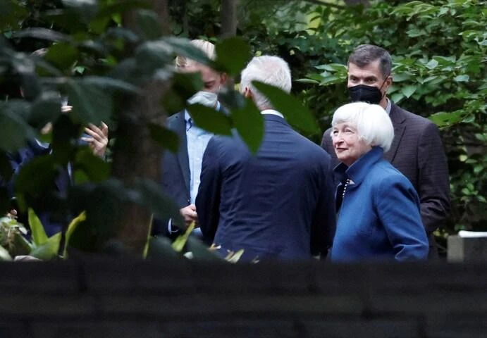 Bộ trưởng Tài chính Mỹ Janet Yellen trong buổi lễ cầu siêu cho cố Thủ tướng Shinzo Abe. Ảnh: REUTERS