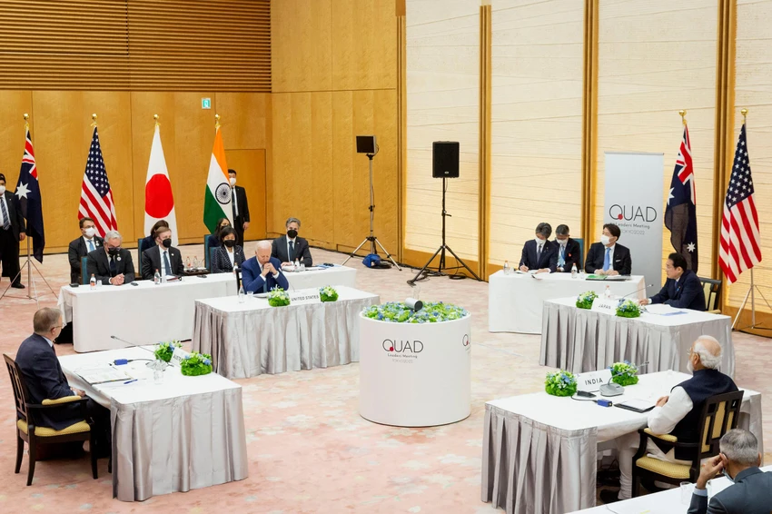 Hội nghị thượng đỉnh nhóm QUAD diễn ra tại thủ đô Tokyo (Nhật) ngày 24-5-2022. Ảnh: AP Hội nghị thượng đỉnh nhóm QUAD diễn ra tại thủ đô Tokyo (Nhật) ngày 24-5-2022. Ảnh: AP