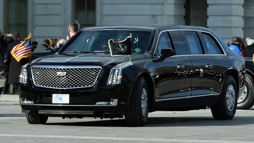Chiếc xe limousines bọc thép tên là "Quái thú" của Tổng thống Mỹ Joe Biden. Ảnh: REUTERS