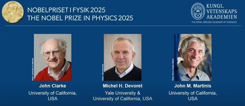 Nobel Vật lý 2025 vinh danh 3 nhà khoa học Mỹ