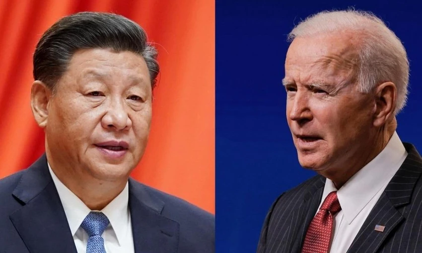 Tổng thống Mỹ Joe Biden (phải) và Chủ tịch Trung Quốc Tập Cận Bình. Ảnh: AFP