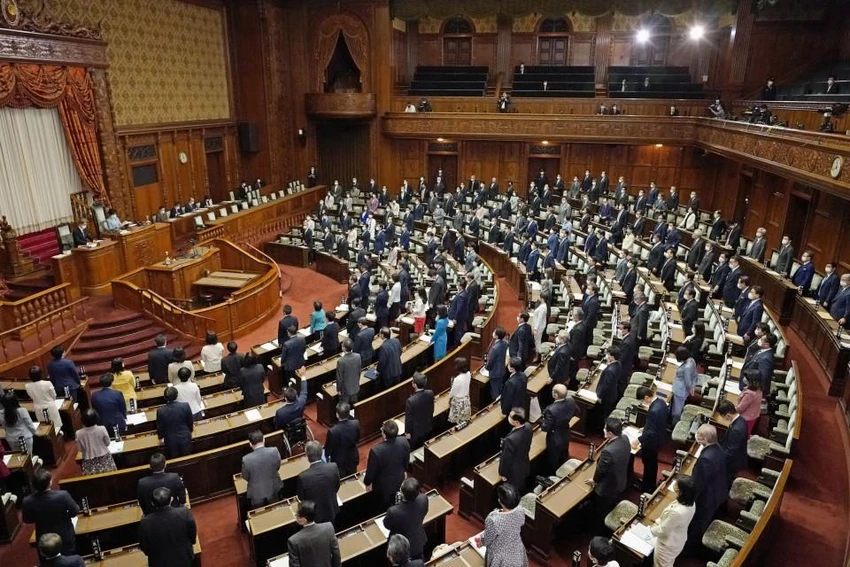 Phiên họp Quốc hội Nhật ngày 20-4. Ảnh: KYODO NEWS Phiên họp Quốc hội Nhật ngày 20-4. Ảnh: KYODO NEWS