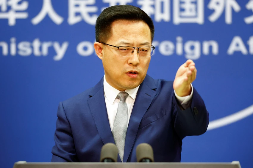 Phát ngôn viên Bộ Ngoại giao Trung Quốc Triệu Lập Kiên. Ảnh: REUTERS Phát ngôn viên Bộ Ngoại giao Trung Quốc Triệu Lập Kiên. Ảnh: REUTERS