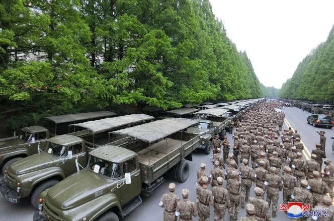 Triều Tiên điều động quân đội tham gia công tác phòng chống dịch COVID-19. Ảnh: KCNA Triều Tiên điều động quân đội tham gia công tác phòng chống dịch COVID-19. Ảnh: KCNA