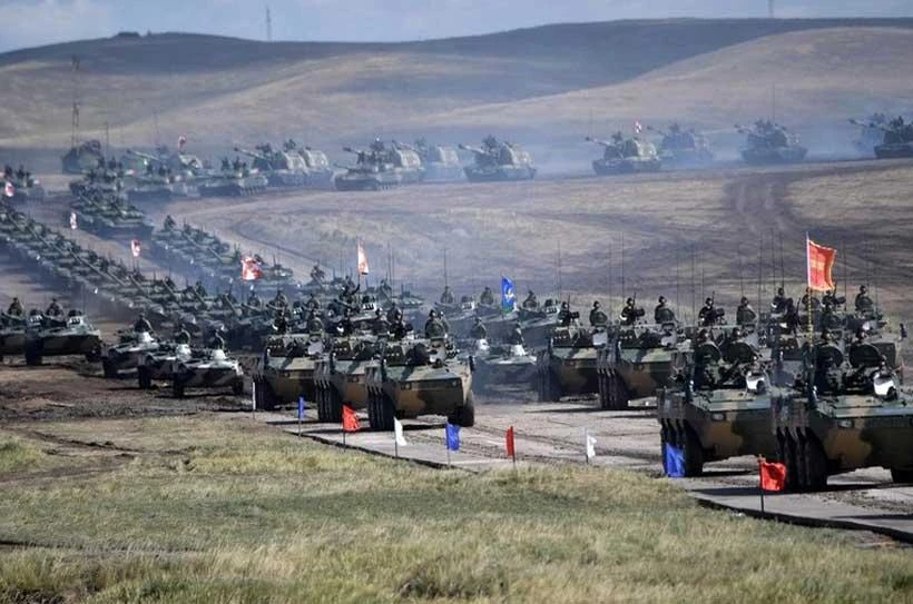 Cuộc tập trận Vostok 2018 diễn ra tại vùng Ngoại Baikan (miền đông Nga). Ảnh: MODERN DIPLOMACY Cuộc tập trận Vostok 2018 diễn ra tại vùng Ngoại Baikan (miền đông Nga). Ảnh: MODERN DIPLOMACY