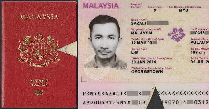 Hộ chiếu Malaysia có hiển thị thông tin nơi sinh. Ảnh: PAPERTOTRAVEL Hộ chiếu Malaysia có hiển thị thông tin nơi sinh. Ảnh: PAPERTOTRAVEL