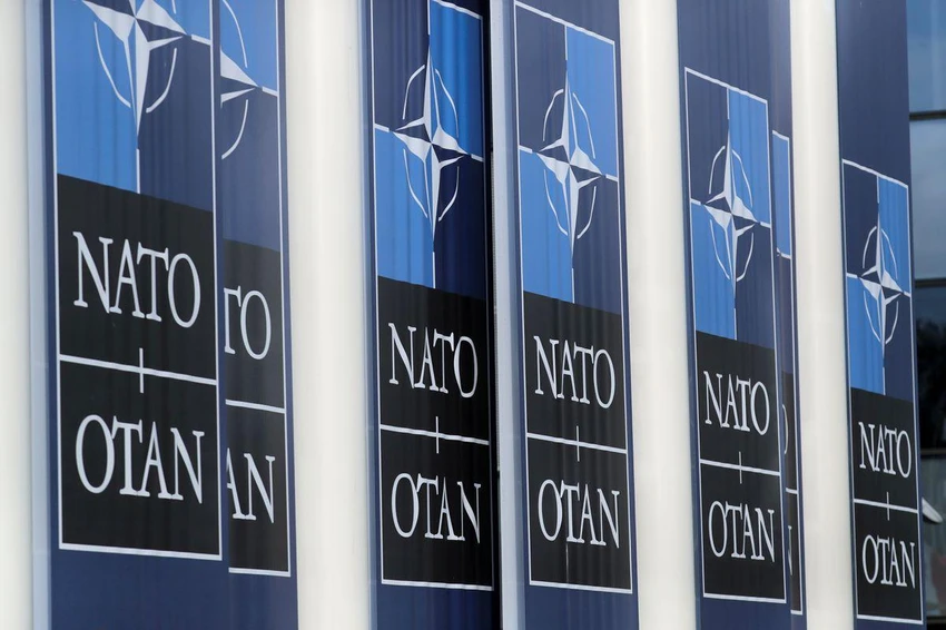 Logo của Tổ chức Hiệp ước Bắc Đại Tây Dương (NATO). Ảnh: REUTERS Logo của Tổ chức Hiệp ước Bắc Đại Tây Dương (NATO). Ảnh: REUTERS
