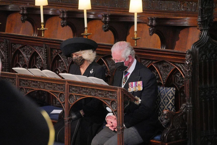 Thái tử Charles và Công tước Camilla tại tang lễ của cha ông là Hoàng thân Philip, vào tháng 4-2021. Ảnh: AFP Thái tử Charles và Công tước Camilla tại tang lễ của cha ông là Hoàng thân Philip, vào tháng 4-2021. Ảnh: AFP