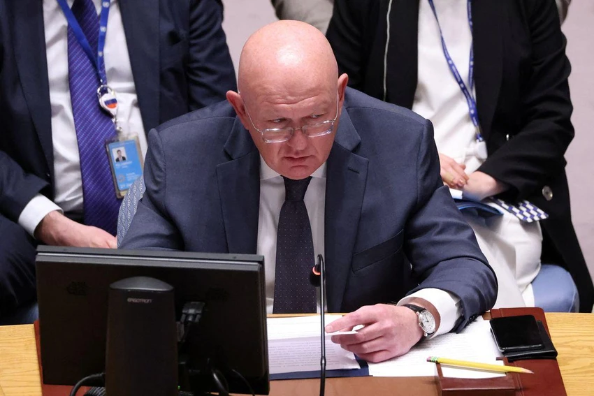 Đại sứ Nga tại LHQ Vassily Nebenzia phát biểu trước Hội đồng Bảo an LHQ tại Trụ sở LHQ ở thành phố New York, ngày 6-9. Ảnh: REUTERS Đại sứ Nga tại LHQ Vassily Nebenzia phát biểu trước Hội đồng Bảo an LHQ tại Trụ sở LHQ ở thành phố New York, ngày 6-9. Ảnh: REUTERS