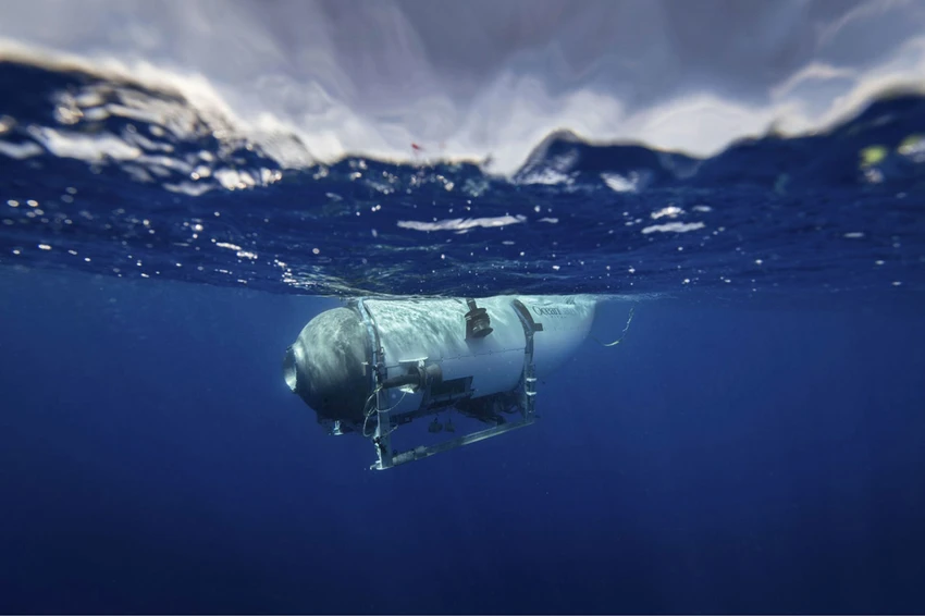 Mẫu tàu ngầm của công ty OceanGate Expeditions chuyên đưa khách tham quan xác tàu Titanic. Ảnh: OCEANGATE Mẫu tàu ngầm của công ty OceanGate Expeditions chuyên đưa khách tham quan xác tàu Titanic. Ảnh: OCEANGATE