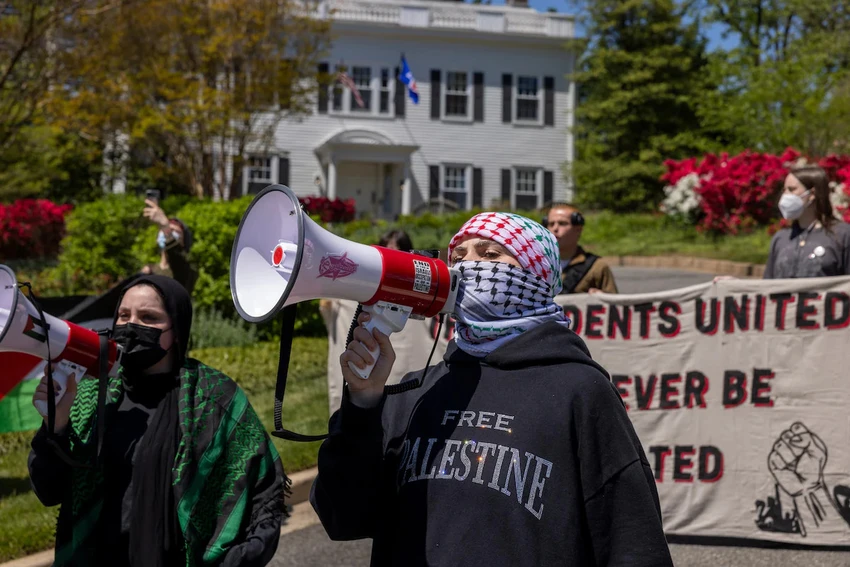 Biểu tình ủng hộ Palestine lan tới các trường đại học Mỹ, nhiều người bị bắtâ.jpg