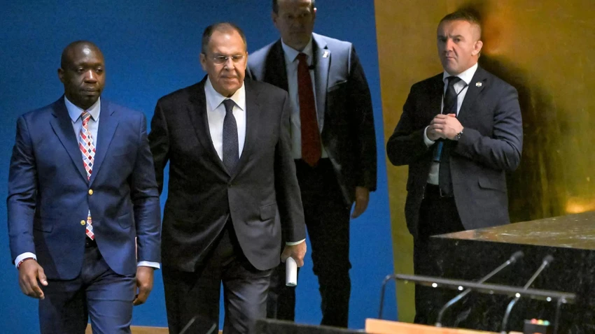 Ngoại trưởng Nga Sergey Lavrov tại kỳ họp Đại hội đồng Liên Hợp Quốc lần thứ 80 ở New York. Ảnh: SPUTNIK