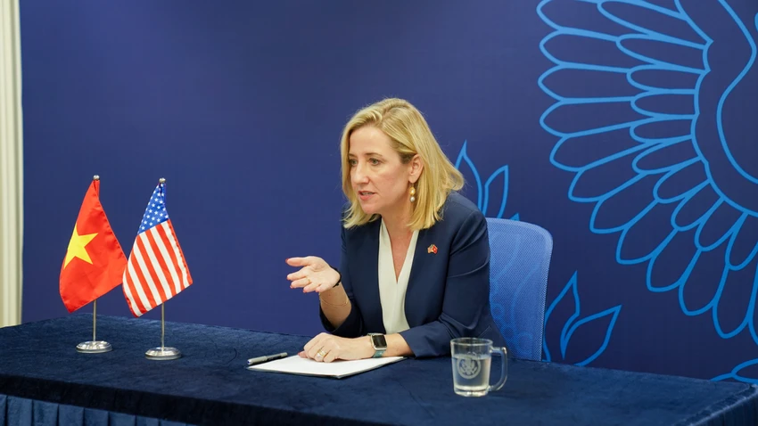 Tổng lãnh sự Mỹ tại TP.HCM Melissa A. Brown. Ảnh: TLSQ MỸ TẠI TP.HCM 55062580087_9ae61f3755_6k.jpg