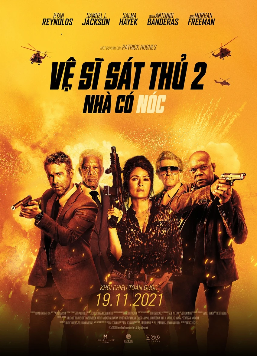 Tưng bừng trở lại rạp sau giãn cách cùng Vệ sĩ sát thủ 2: Nhà có nóc ảnh 1