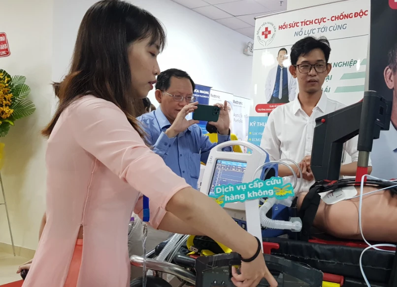 Khu điều trị và chẩn đoán kỹ thuật cao của BV Nhân dân 115 được trang bị thiết bị hiện đại. Ảnh: TRẦN NGỌC Khu điều trị và chẩn đoán kỹ thuật cao của BV Nhân dân 115 được trang bị thiết bị hiện đại. Ảnh: TRẦN NGỌC