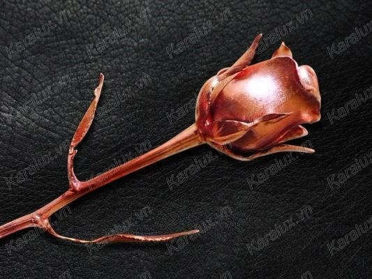 Hoa hồng mạ vàng sôcôla có giá 6 triệu đồng/bông Hoa hồng mạ vàng sôcôla có giá 6 triệu đồng/bông