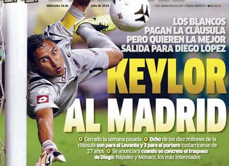 Thủ thành Keylor Navas gia nhập Real Madrid ảnh 1 Keylor Navas sắp tới Real Madrid