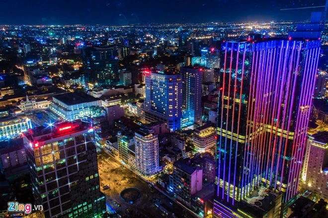 Đêm Sài Gòn đẹp rực rỡ nhìn từ trên cao ảnh 1 Đêm Sài Gòn đẹp rực rỡ nhìn từ trên cao