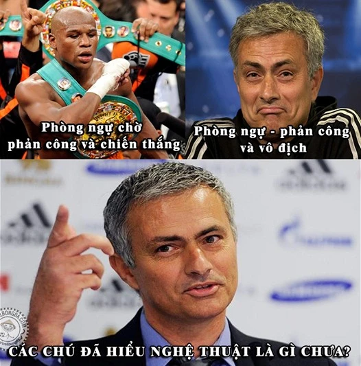 Lối chơi thực dụng đã trở thành thương hiệu của HLV Jose Mourinho. Ông từng giành rất nhiều danh hiệu cao quý cùng Porto, Inter, Real và Chelsea nhờ chiến thuật này. Ảnh vui Mourinho giúp Chelsea vô địch nhờ lối đá thực dụng