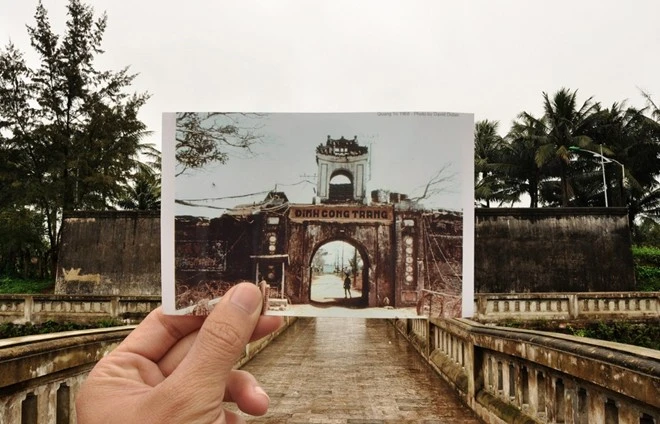 Ảnh chụp thành cổ Quảng Trị năm 1968 và hiện trạng di sản ngày nay. Ảnh Việt Nam xưa và nay trên báo Mỹ