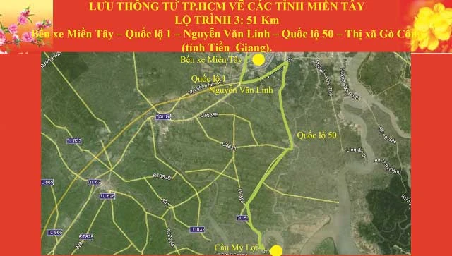 Ba lộ trình chính từ TP.HCM đi các tỉnh miền Tây dịp tết ảnh 1 Ba lộ trình chính từ TP.HCM đi các tỉnh miền Tây dịp tết ảnh 1